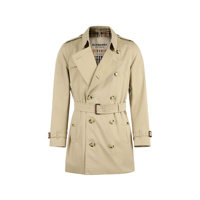 BURBERRY博柏利 男士肯辛顿版型双排扣风衣大衣外套 8079390