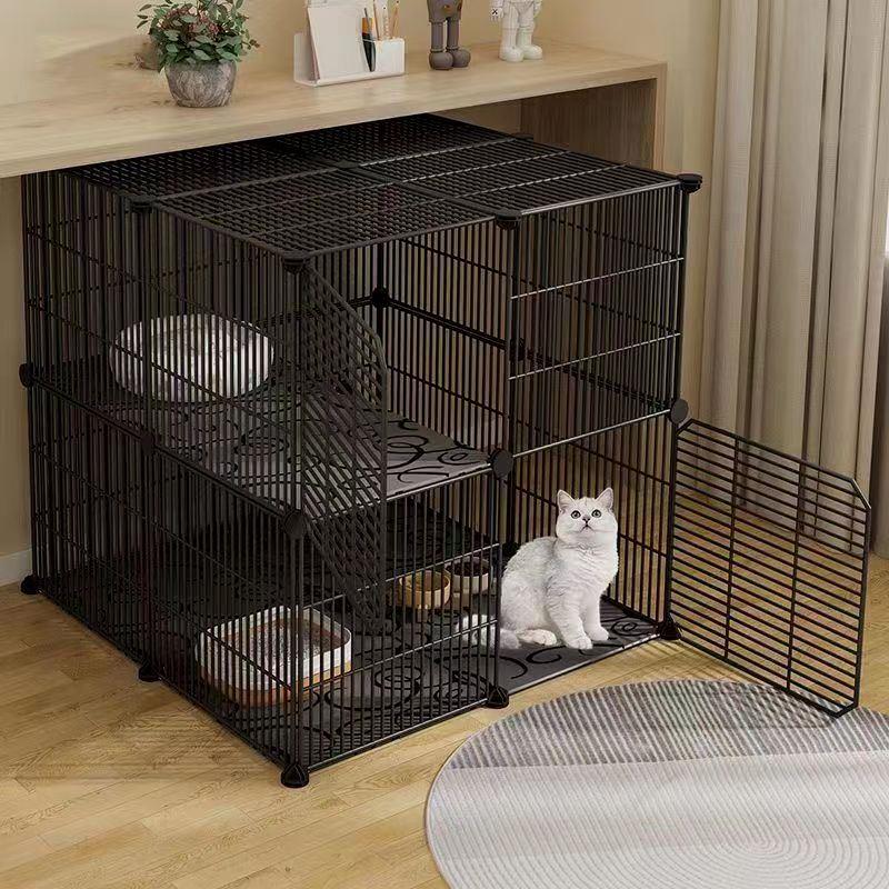 桌下猫笼别墅款式室内带厕所超大自由小型猫舍猫屋猫咪猫窝