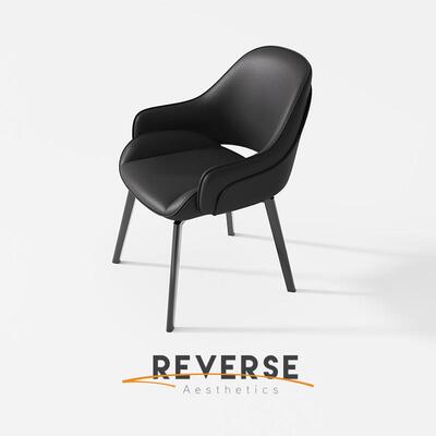 逆时针意式轻奢餐椅家用2025新款360度可旋转高级感饭厅酒店餐椅