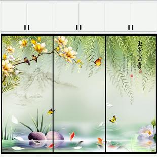 衣柜推拉门定制彩绘衣柜门定做高光移门钢化玻璃衣柜门壁柜滑动门