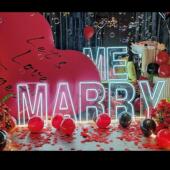 求婚生日号码 表白惊喜520发光情书灯英文Led霓虹灯招牌派对灯