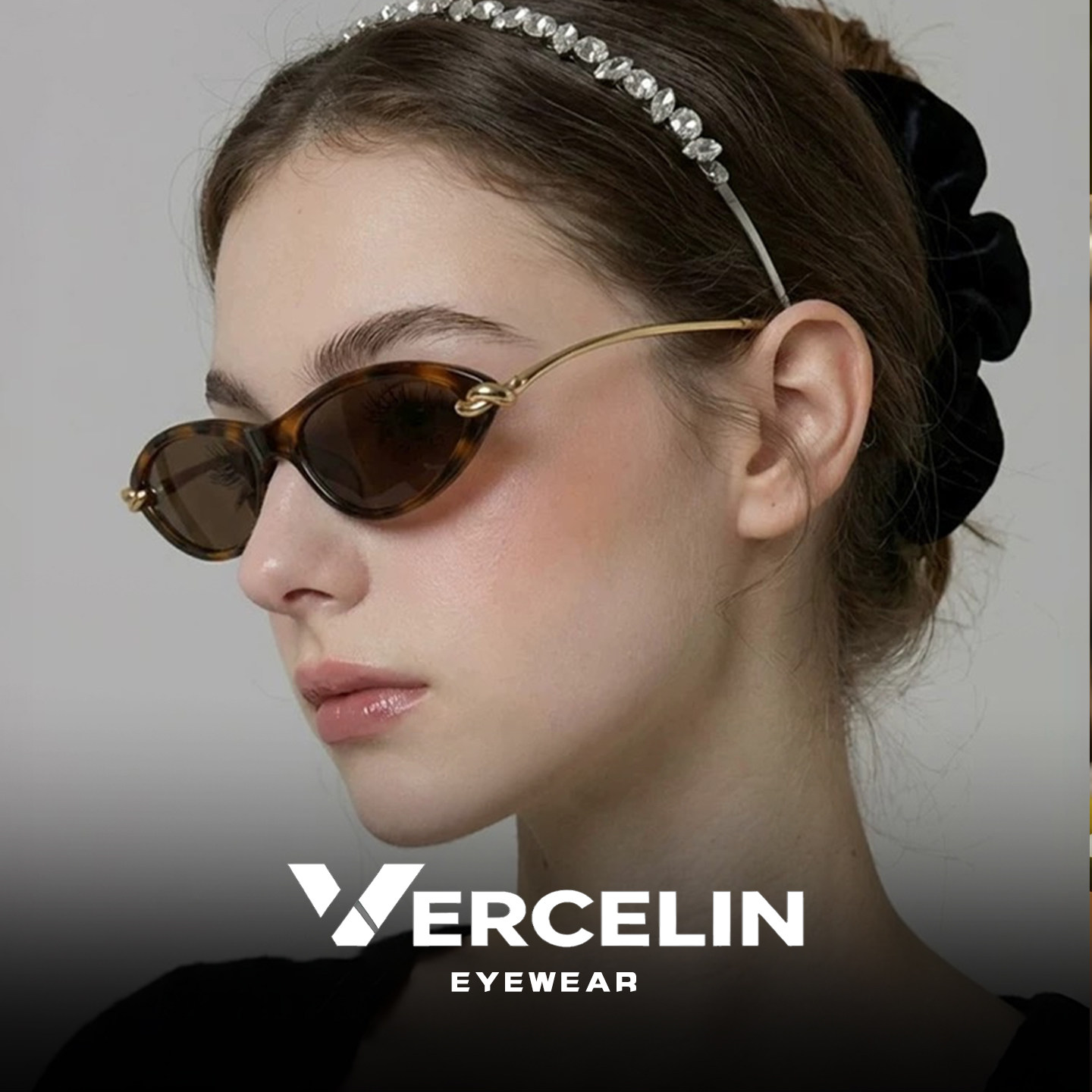 复古老钱风玳瑁墨镜女2026新款高级感个性风防晒窄框猫眼太阳眼镜