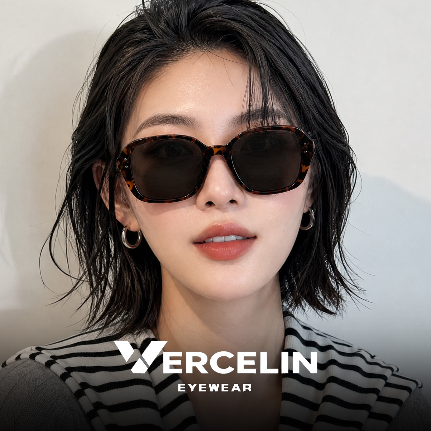 复古玳瑁色墨镜女高级感适合方圆脸方形太阳镜防紫外线近视带度数