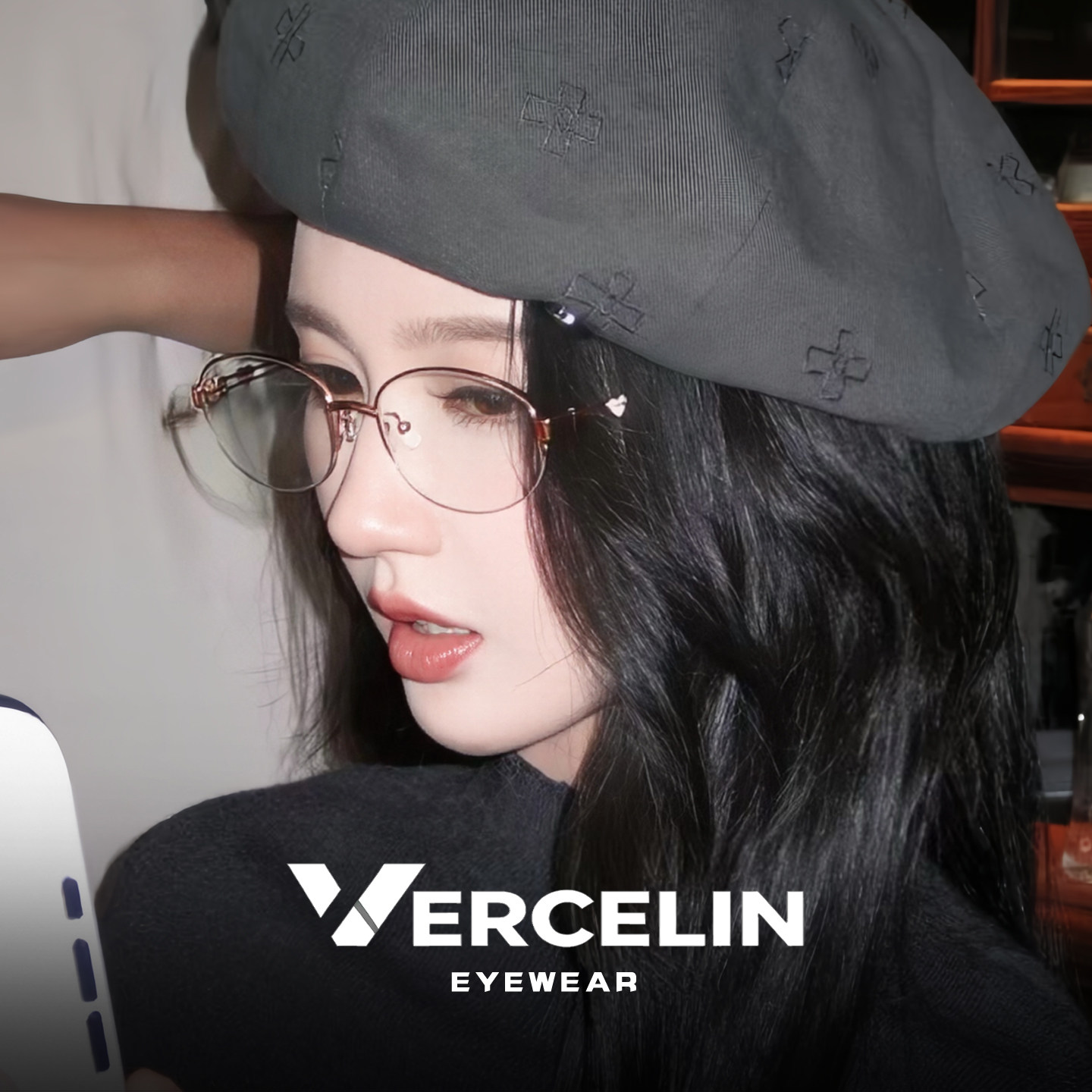 超轻纯钛椭圆半框金丝边眼镜近视可配度数女高级感韩系素颜眼睛架