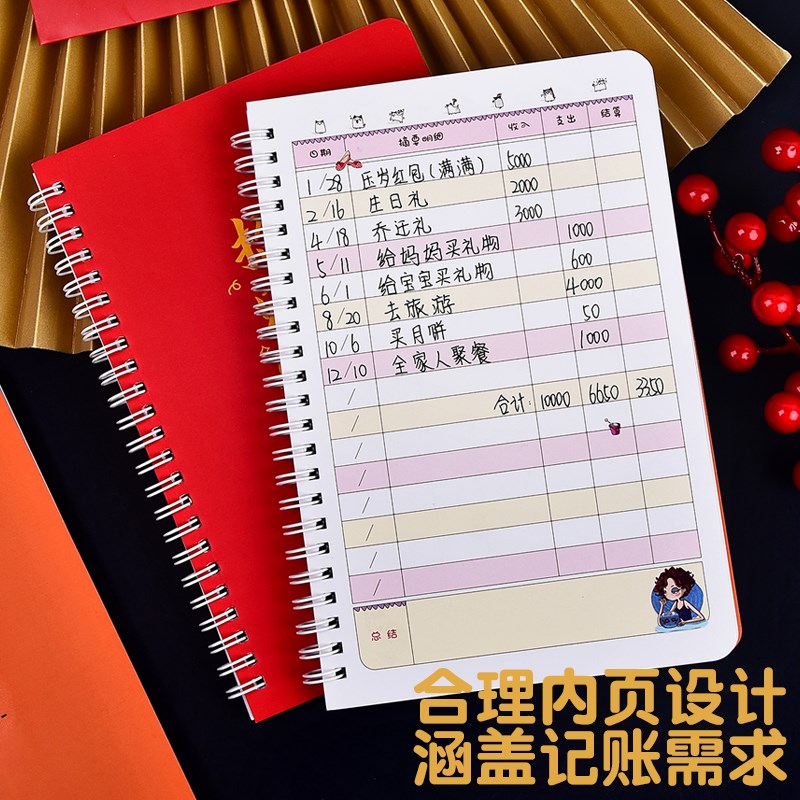 2025年新款账本每日记账明细表家庭家用日常生活流水开销记录本理