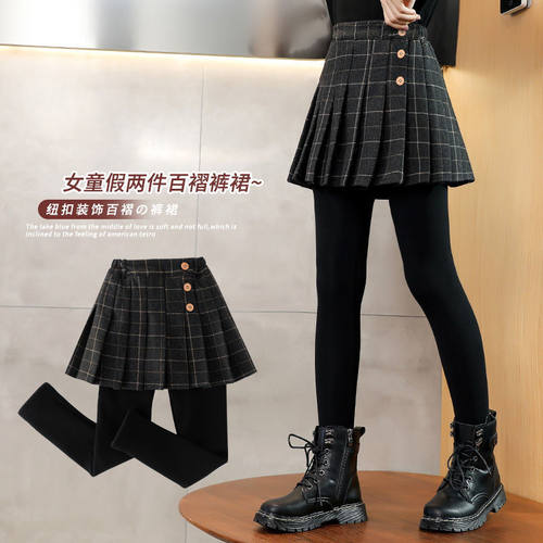 女童加绒打底裙冬季儿童裤子
