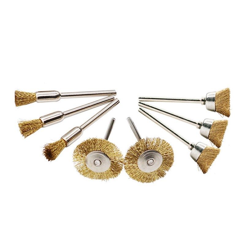 45pc 碗形钢丝铜丝刷 碗型笔刷 金属木雕打磨抛光磨头电吊磨耗材