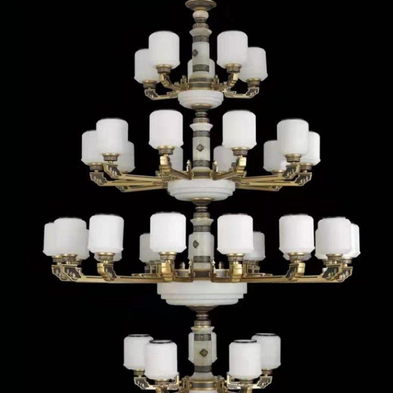 新中式客厅灯简约餐厅卧室酒店灯锌合金创意个性风格灯饰中山灯具,家装灯饰光源,客厅吊灯,淘宝优惠券,粉丝福利购,淘宝优惠卷