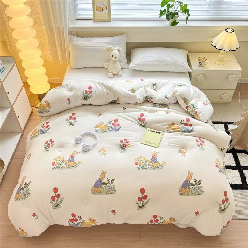 冬季加厚针织棉被子  儿童春秋被 单双人被芯