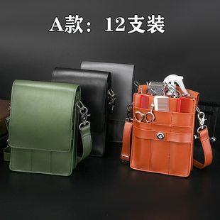 翻盖 发型师剪刀包斜跨腰包宠物剪刀包美发收纳工具包大容量12支装