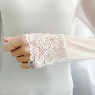 立领内搭上衣2020秋装 长袖 薄款 百搭镂空小衫 半高领修身 蕾丝打底衫