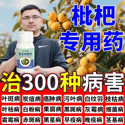 枇杷树专用药防治皮干裂果根腐炭疽叶斑腐烂病裂落果杀虫杀菌剂肥