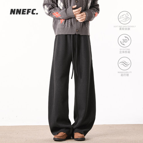 美式潮牌千鸟格休闲裤男慵懒通勤