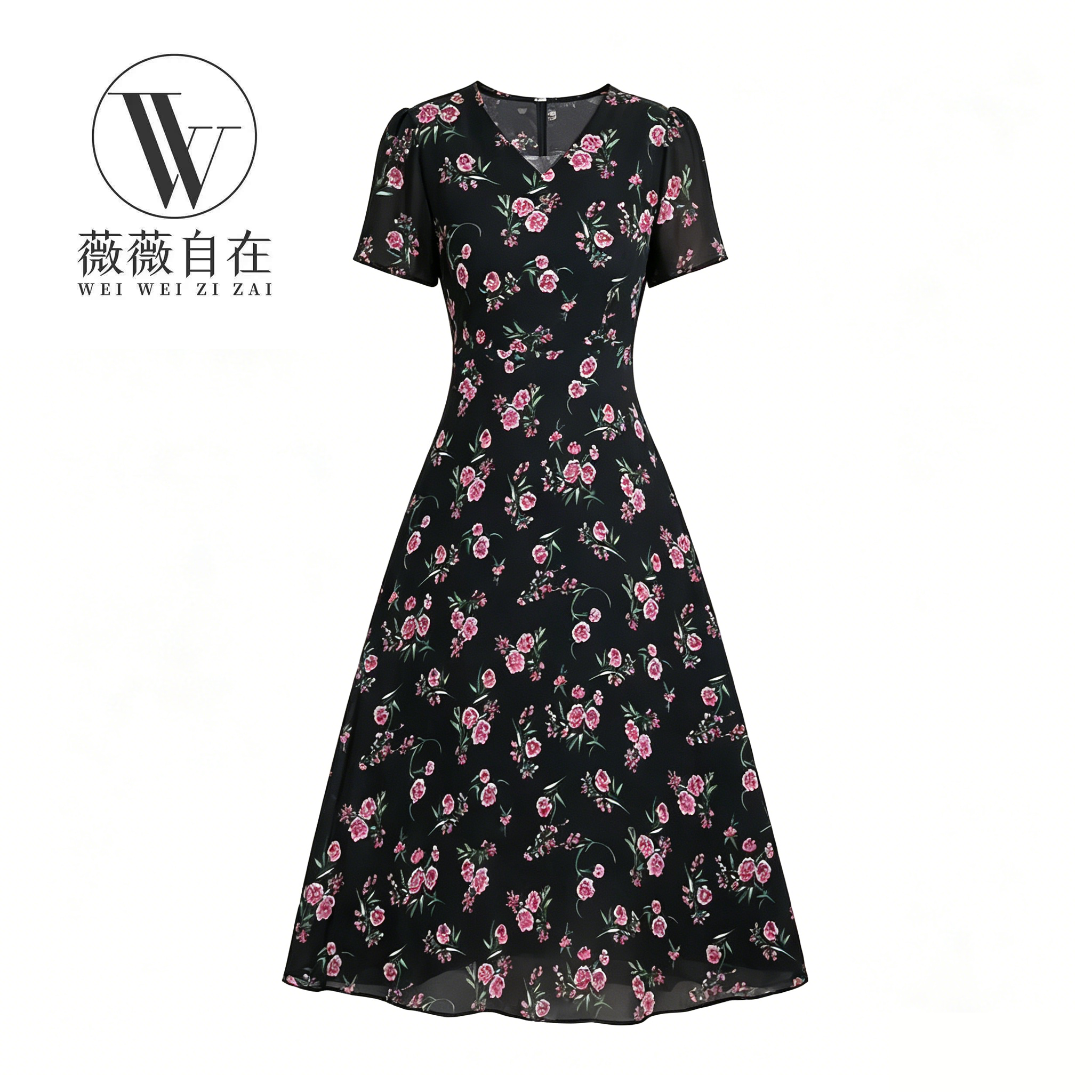 【撤柜清仓】W气质高端大码显瘦连衣裙 W53