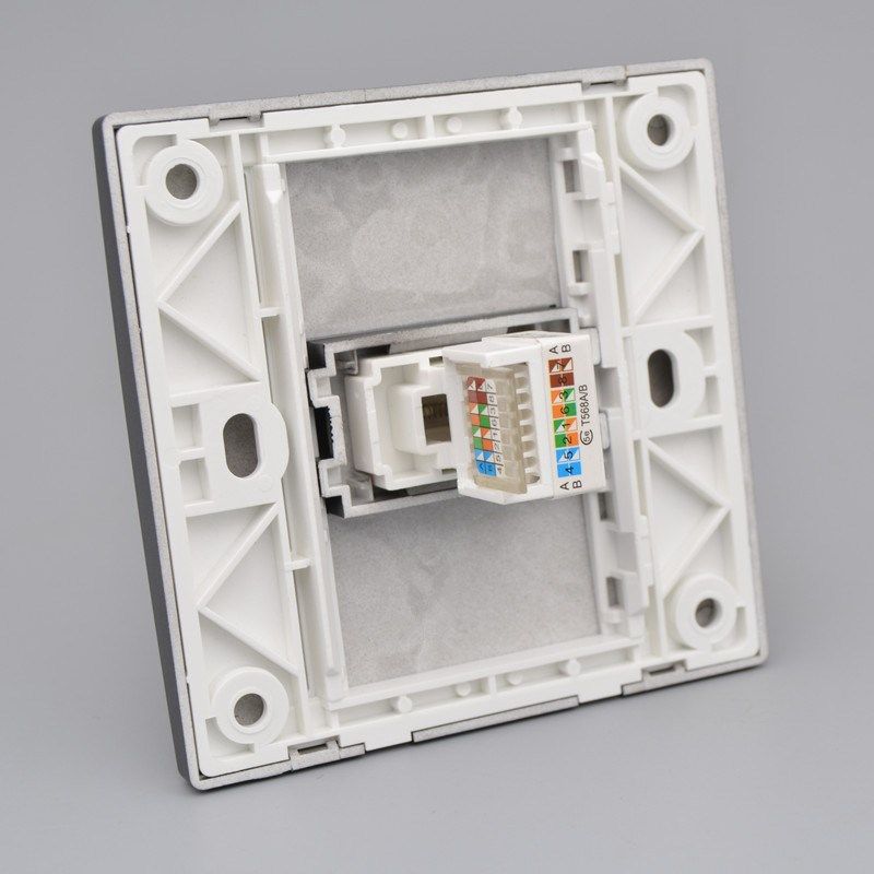 黑色网线插座86型一位超五类电脑网络墙壁面板网口信息接口网线盒,电子/电工,电脑插座,淘宝优惠券,粉丝福利购,淘宝优惠卷