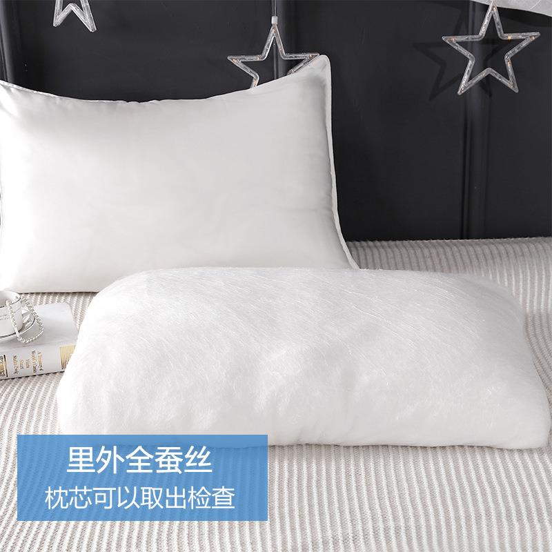 BK9K桑蚕丝儿童枕头婴幼儿幼儿园小孩宝宝真丝枕芯30*50双宫