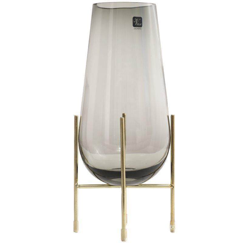 欧式轻奢创意透明支架玻璃花瓶现代简约客厅餐桌插花摆件水培装饰,纺织面料/辅料/配套,纺织机械配件,淘宝优惠券,粉丝福利购,淘宝优惠卷