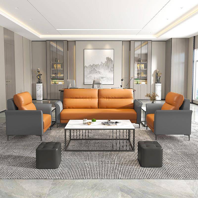 A12办公室沙发商务简约现代茶几组合网红客厅小户型沙发接待会客