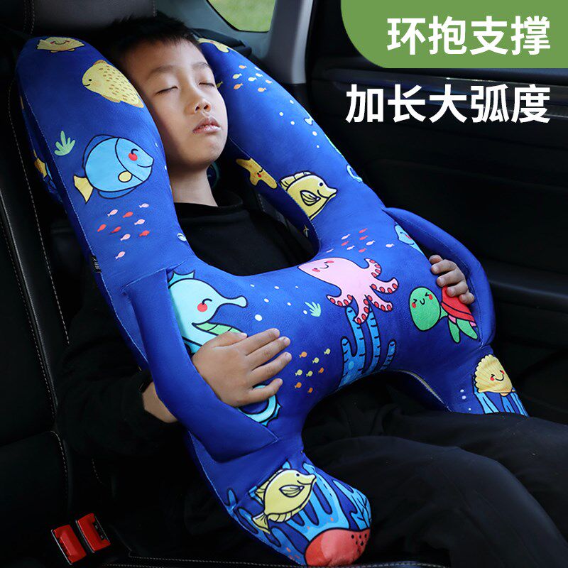车载儿童枕头护颈枕后排抱枕长途自驾汽车上睡觉神器大人成人睡枕
