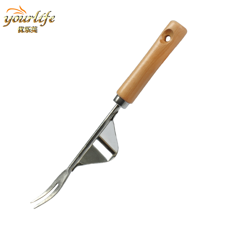 不锈钢起根器锰钢除草器松土器拔草铲挖草器专用挖根器园艺工具
