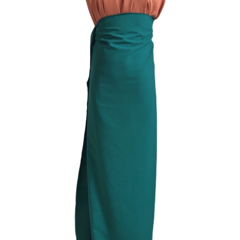 汉服一片式四破三裥裙宋制仿麻面料春夏不缝合可定制大码尺寸