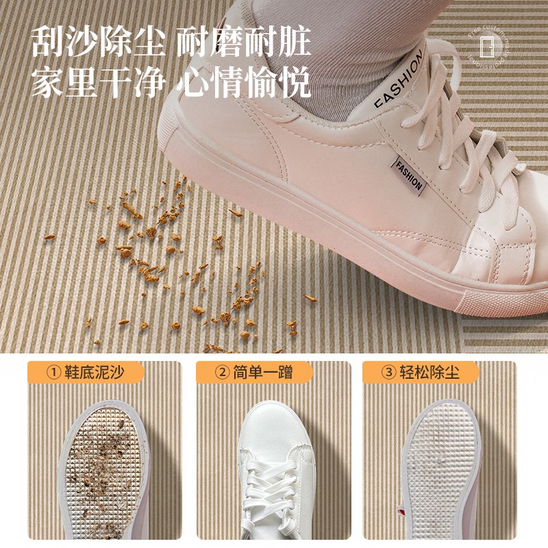 侘寂风入户门地垫高级感客厅地毯家用门口进门玄关耐脏免洗脚垫