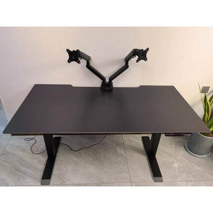 出口美国智能电动岩板桌面升降桌双电机家用办公工学电竞定制T388