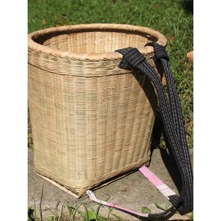 背篓竹编农用家用手工编制背篼背箩筐道具古风竹筐竹制品竹编篮子