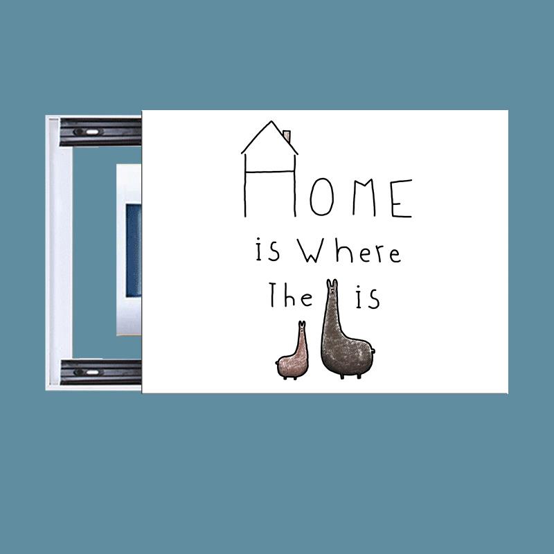 超薄卡通电表箱装饰画推拉配电箱网线盒电闸箱创意现代简约遮挡画