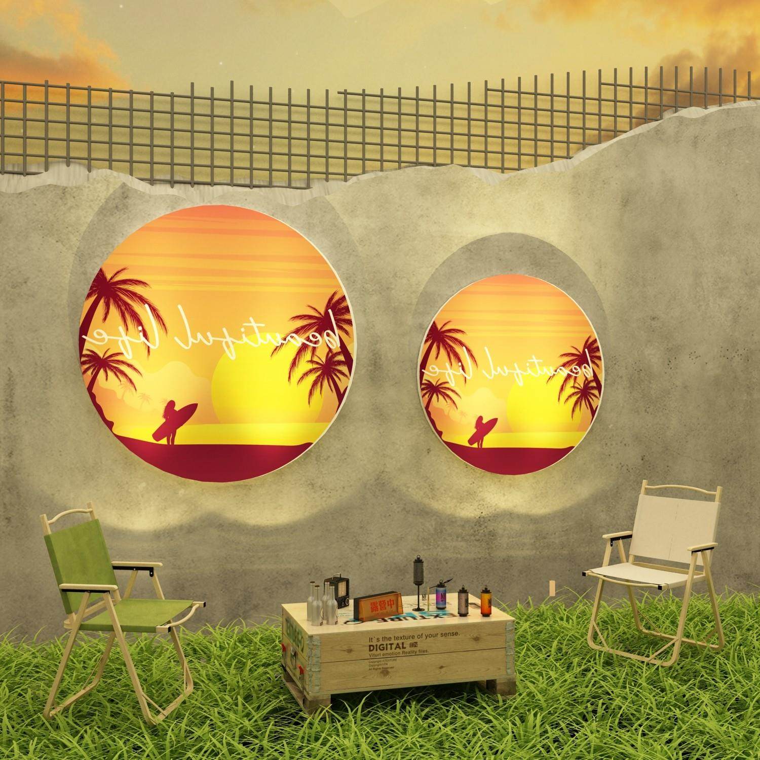 网红拍照区布置露营风墙面装饰打卡背景户室外墙壁场景烧烤火锅店,家居饰品,文化墙贴,淘宝优惠券,粉丝福利购,淘宝优惠卷