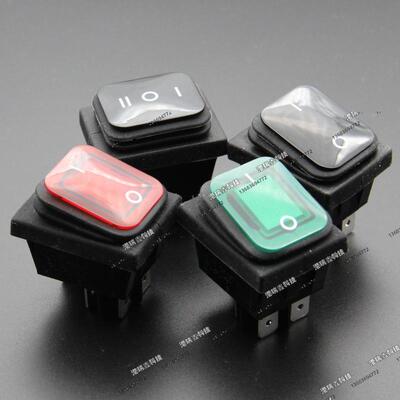 RL2(P)防水防油大船型开关双路两三档带灯复位翘板开关台湾RLEIL