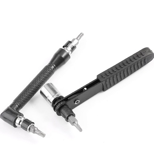 新款 2合1棘轮套筒批头手柄 迷你棘轮扳手螺丝刀小飞双向快速扳手