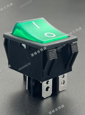 R5台湾亮群大船型AC DC两档开关16A双路4脚绿色带灯12V 24V  220V