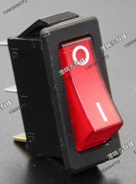 R4台湾亮群船型开关15A250V翘板乒乓单路3脚红色带灯12V 24V 220V