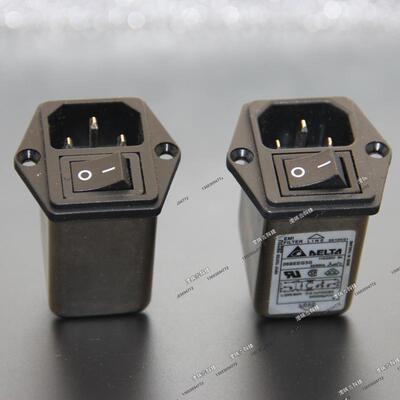滤波器6A台达/力征二合一带开关AC电源输入插座06BEEG3G/06SS3-SB