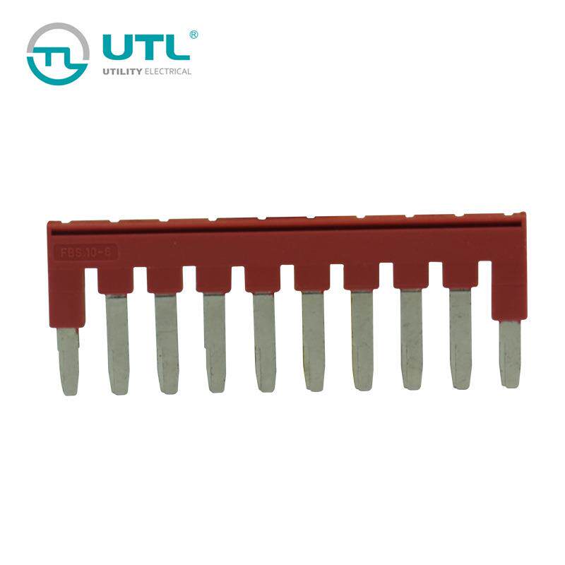 尤提乐JFBS10-4弹簧导轨式接线端子跨接器跳线端子连接件一条10位