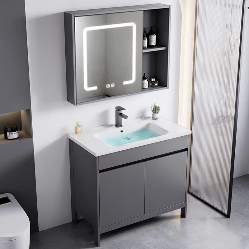 太空铝浴室柜组合小户型洗漱台一体柜陶瓷一体盆防水防潮小户型