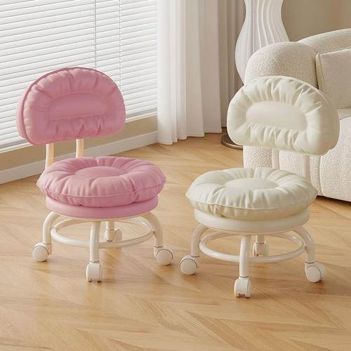 万向轮小066子儿童学步靠背滑器矮凳凳家用美缝换鞋板凳带轮娃神