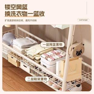 晾衣阳架JXV卧室台多场景加衣帽包饰收 家用加粗高加厚碳落钢地式
