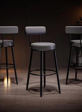 北奢欧吧台椅椅简约轻家用金吧凳高脚酒吧椅SY102515靠背色前台凳