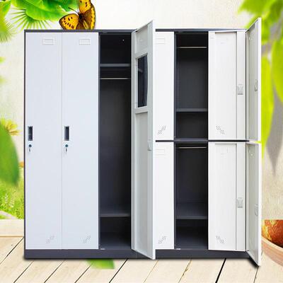 厂家货薄边套6门更衣柜带CMC锁色钢制现员工宿舍储柜四门物铁皮柜