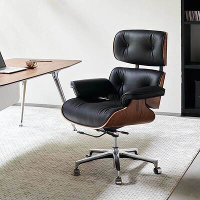 办单人办公椅椅沙发椅电脑真舒BHA适皮老板书躺房公室