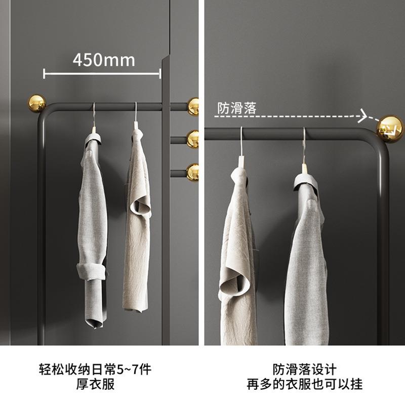 黑色不锈挂钢衣架衣架架ZLC地卧室房间落衣服转角衣帽金属不占空