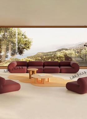 2024油ltao7792款米其林布艺沙发客厅多人奶风新意式简约服店装休