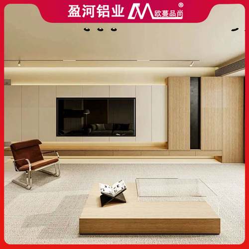 现代家用公寓客铝合金电视多功能满墙收纳体厅CP1316背景柜全屋整