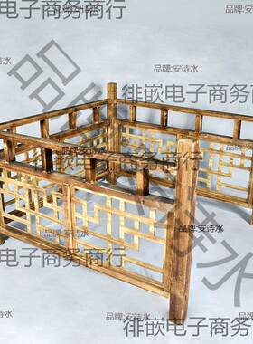 庆质栅栏道具路婚引新式婚礼布置场景60421复中古围栏装饰鹊桥木