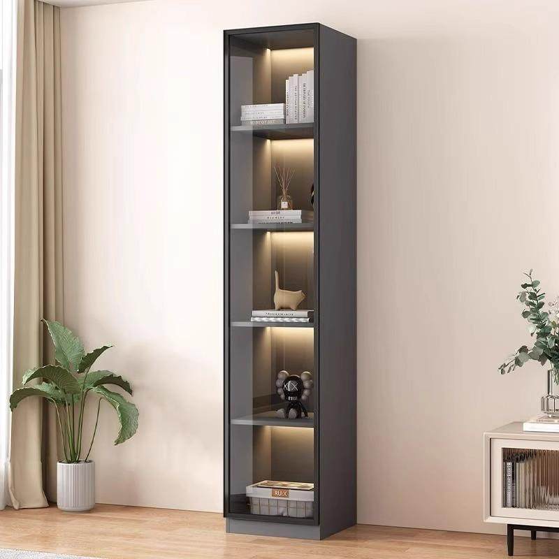 H&柜实木书一体整墙柜到顶新中式F98HSMJ9酒柜带玻璃展示门可定尺