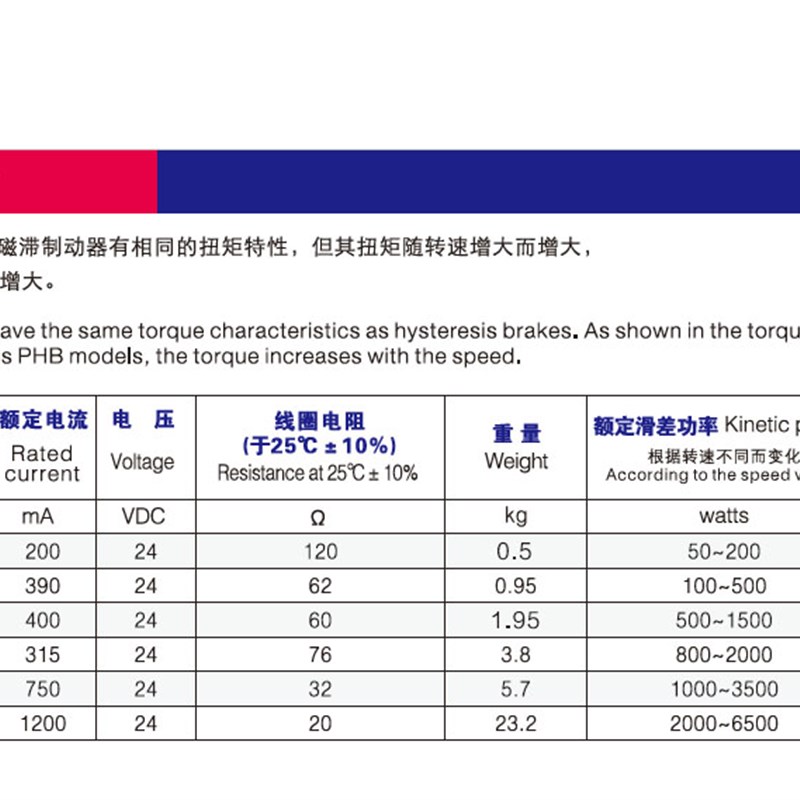 PHB磁滞制动器 电机马达负载测试 模拟PHB-202B