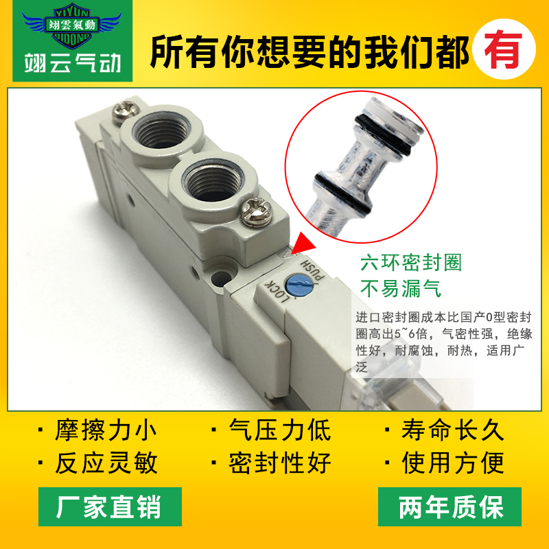 SMC气动单线圈电磁阀 SY5120-5LZD/6LZD/4LZE/4DZD/5MZD/6MZD-01
