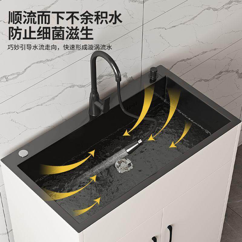 厨房橱柜不外锈钢NZA洗菜盆水柜单贸双水龙头办公室洗手带台盆一